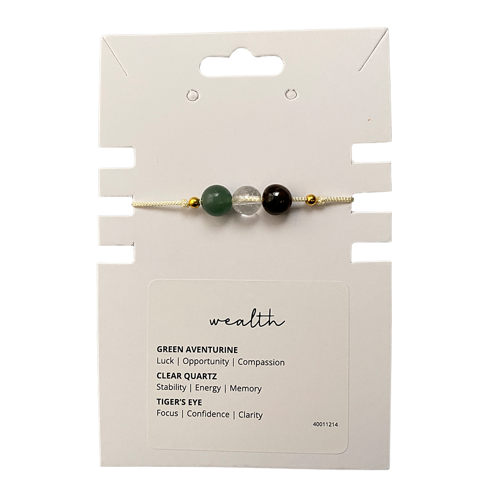 Triple Bead Crystal Bracelet - Intention Wish Bracelet
