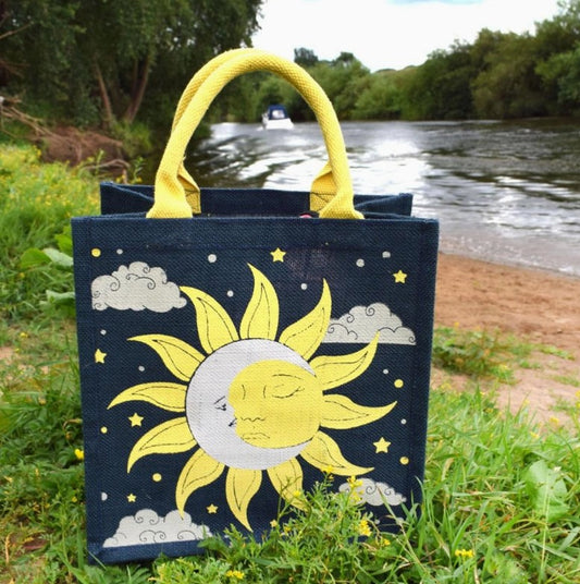 Jute Shopping Bag - Sun & Moon