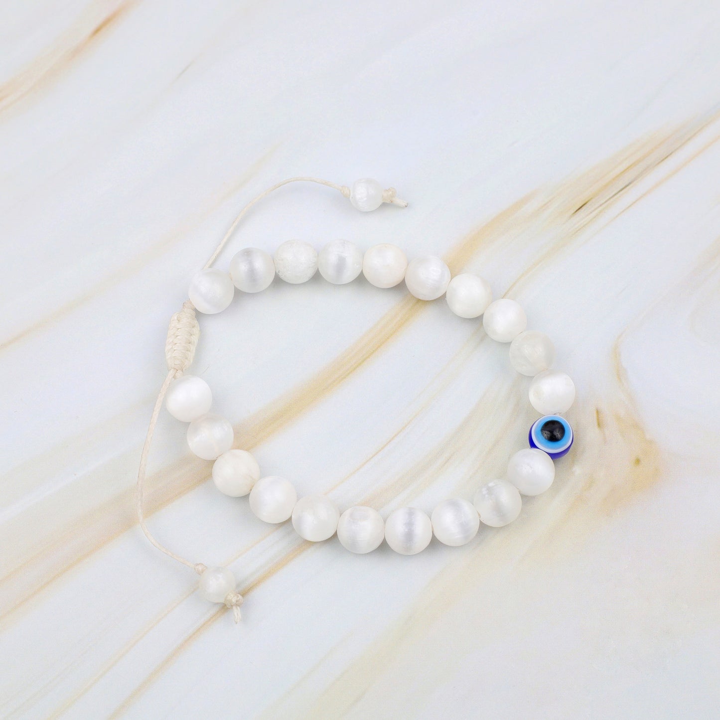 Macrame Crystal Bead Bracelet