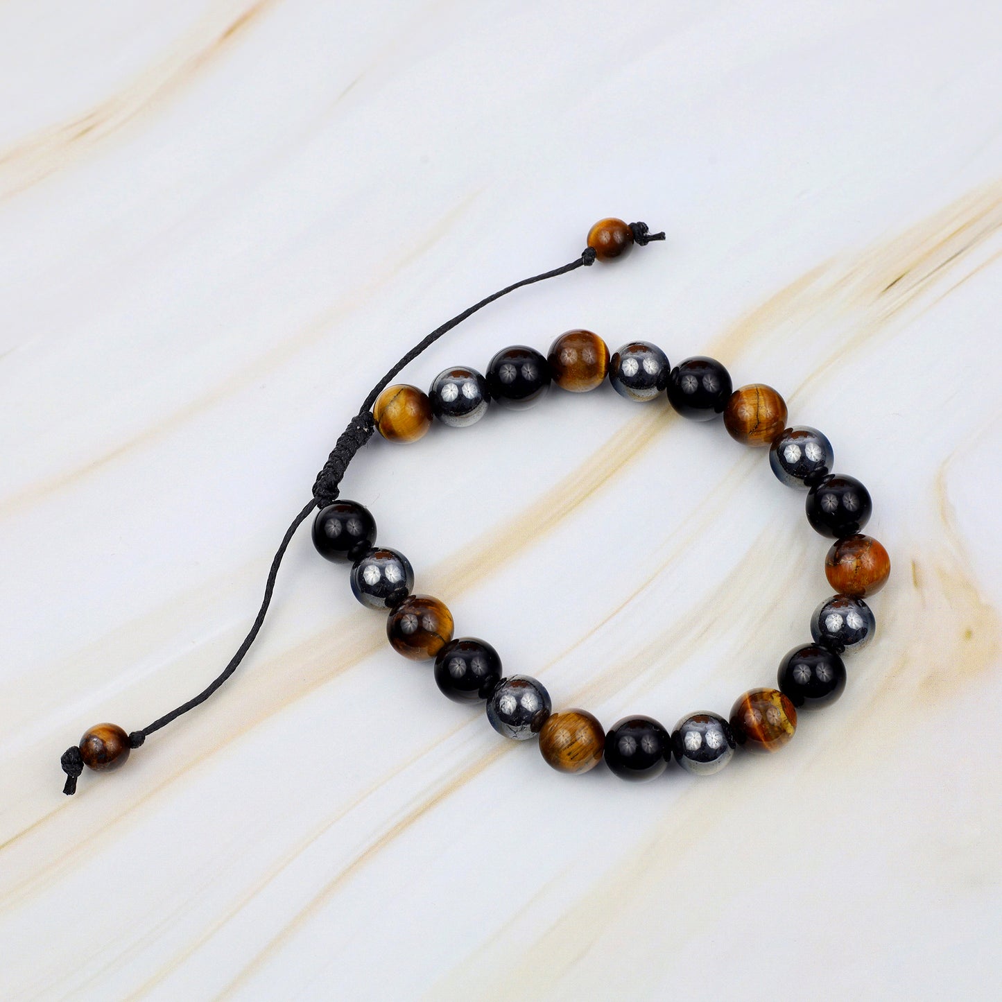 Macrame Crystal Bead Bracelet