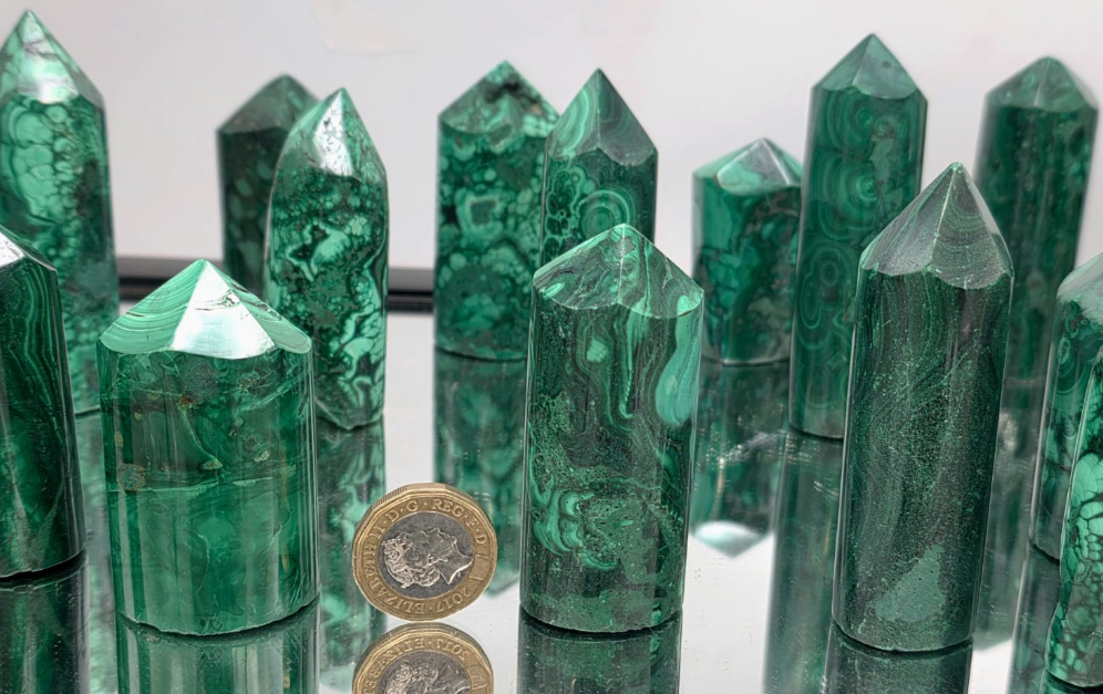 Crystal Tower - Malachite (Solid Form)