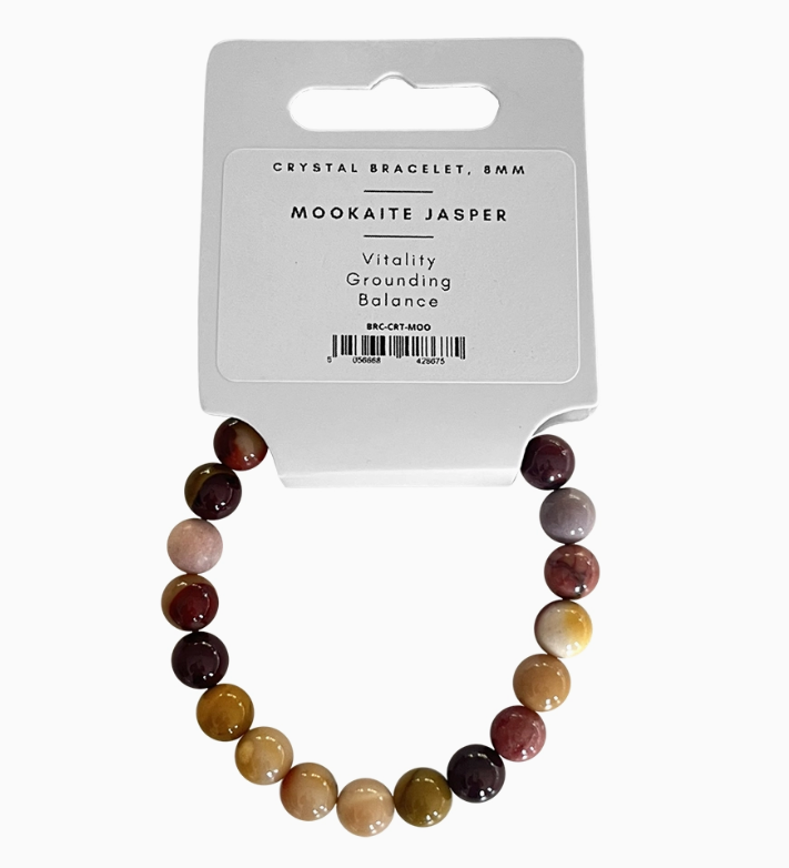 Crystal Bead Bracelet - Mookaite Jasper