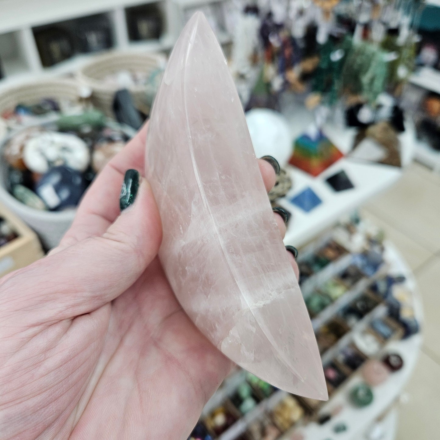 Crystals - Large Rose Quartz Moon