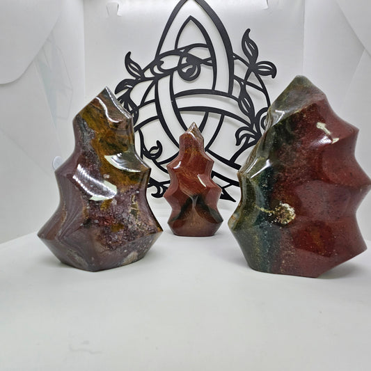 Crystal Flame - Ocean Jasper