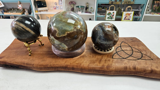 Crystal Sphere - Ocean Jasper