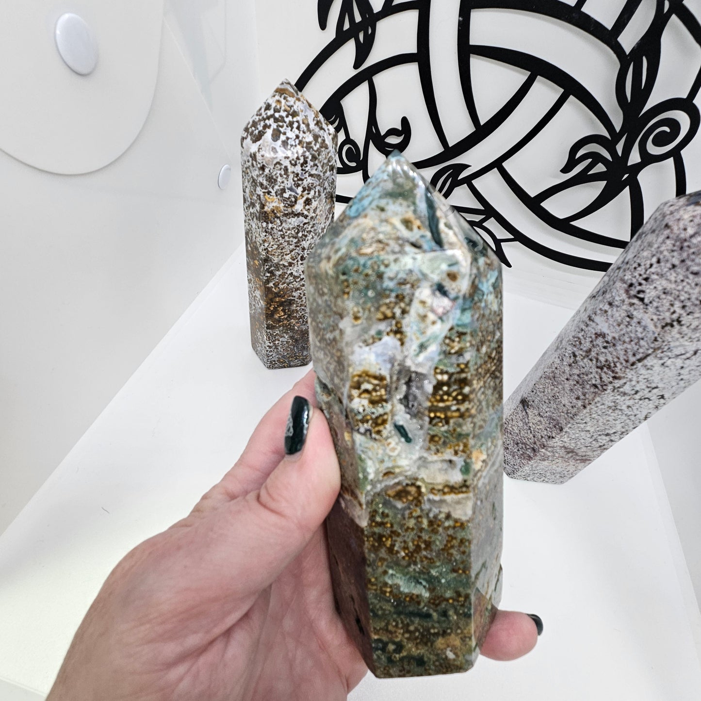 Crystal Tower - Ocean Jasper