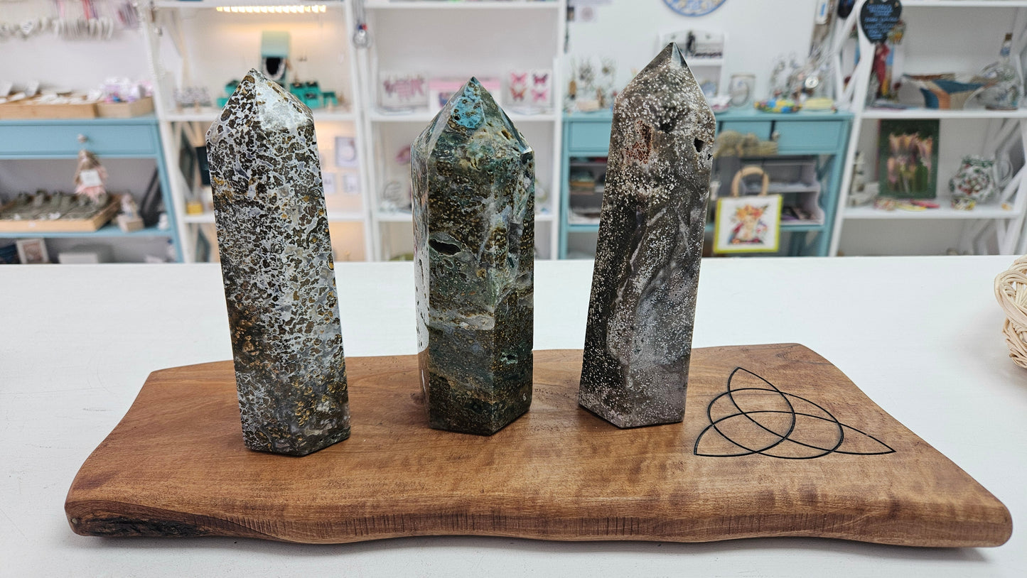 Crystal Tower - Ocean Jasper