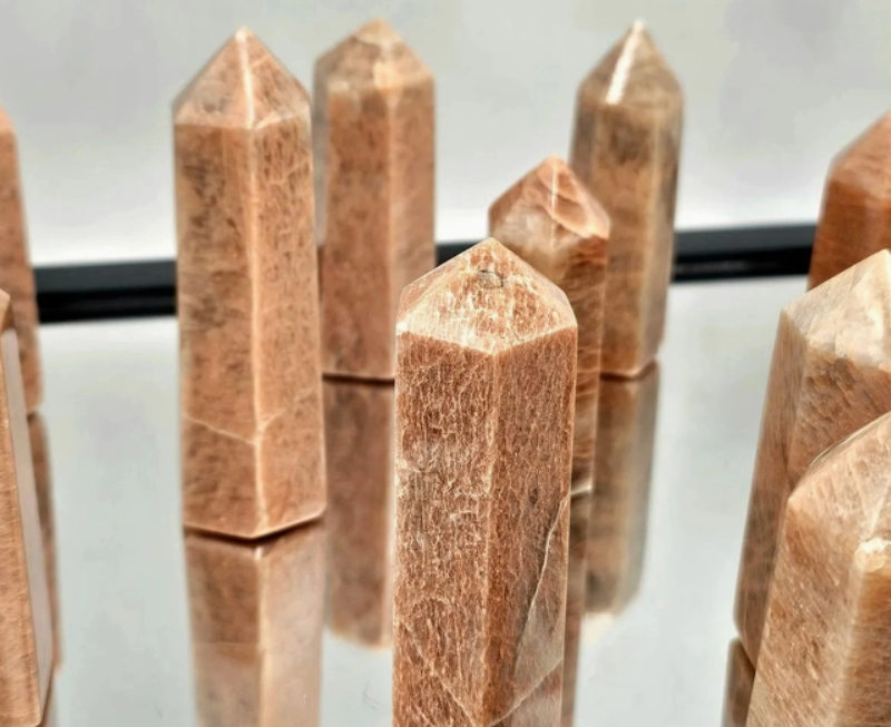 Crystal Tower - Peach Moonstone
