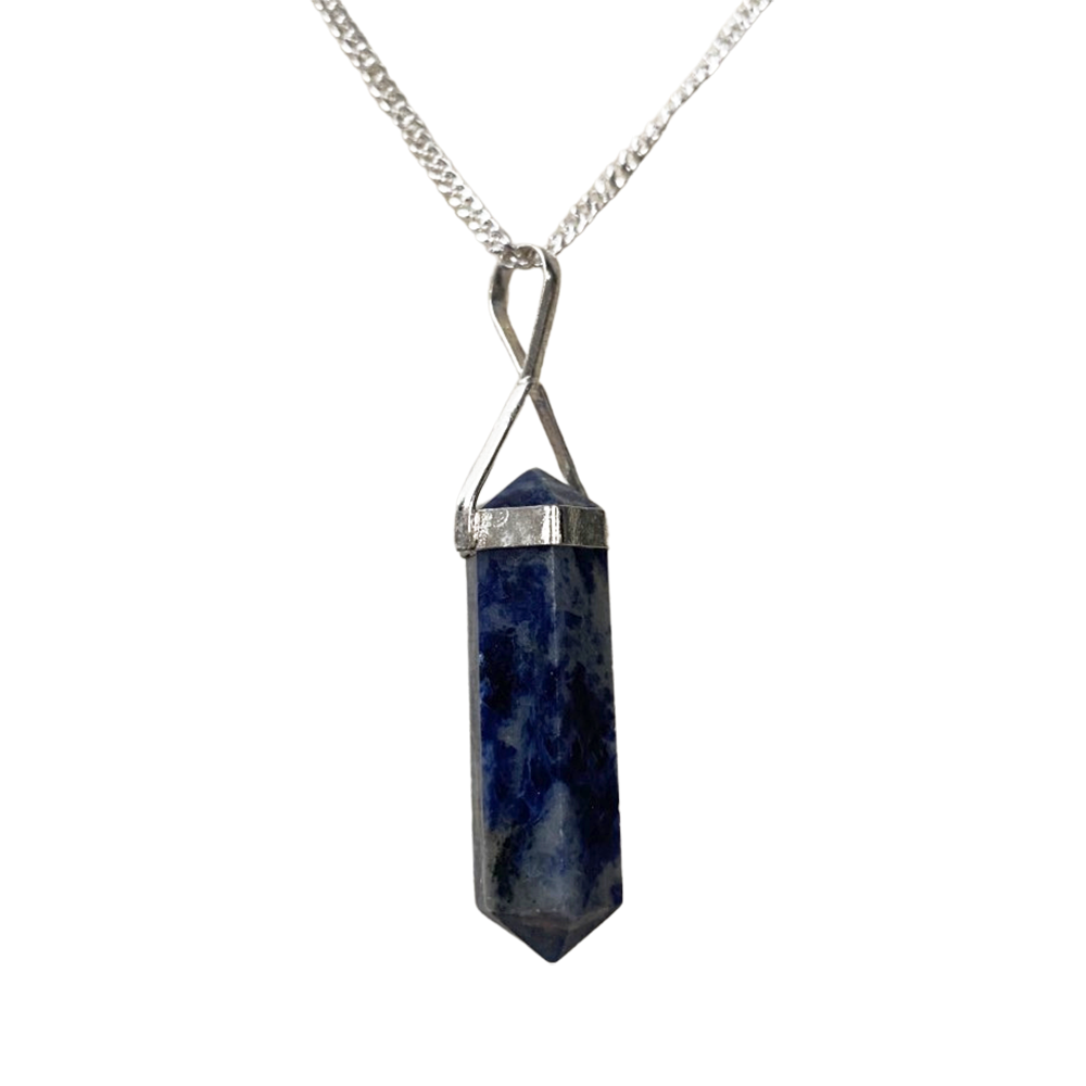 Crystal Pendant - Double Point - Sodalite