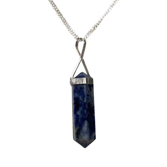 Crystal Pendant - Double Point - Sodalite