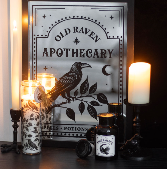 Raven Pillar Candle Holder