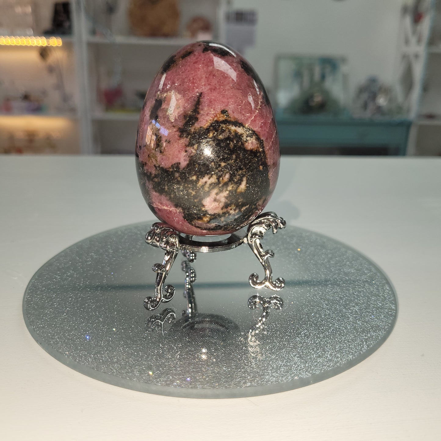 Crystal Egg - Rhodonite