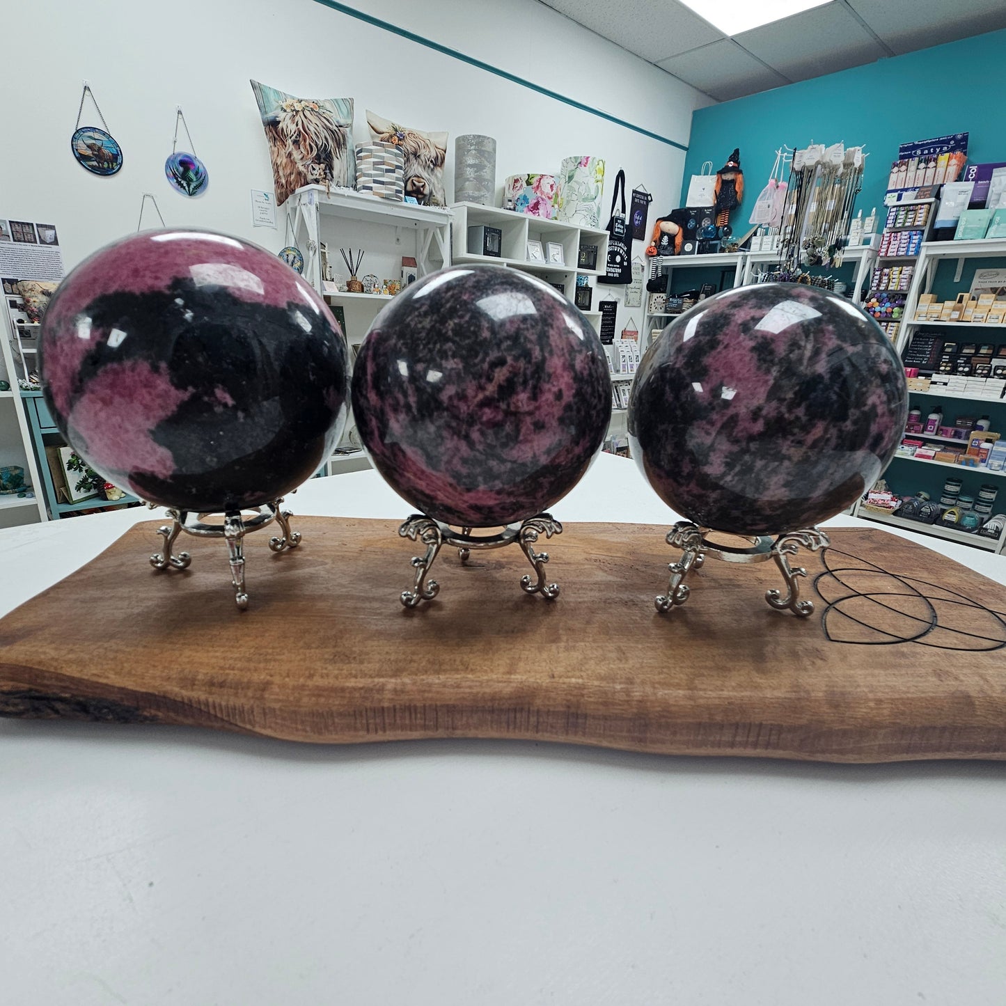 Crystal Sphere - Rhodonite