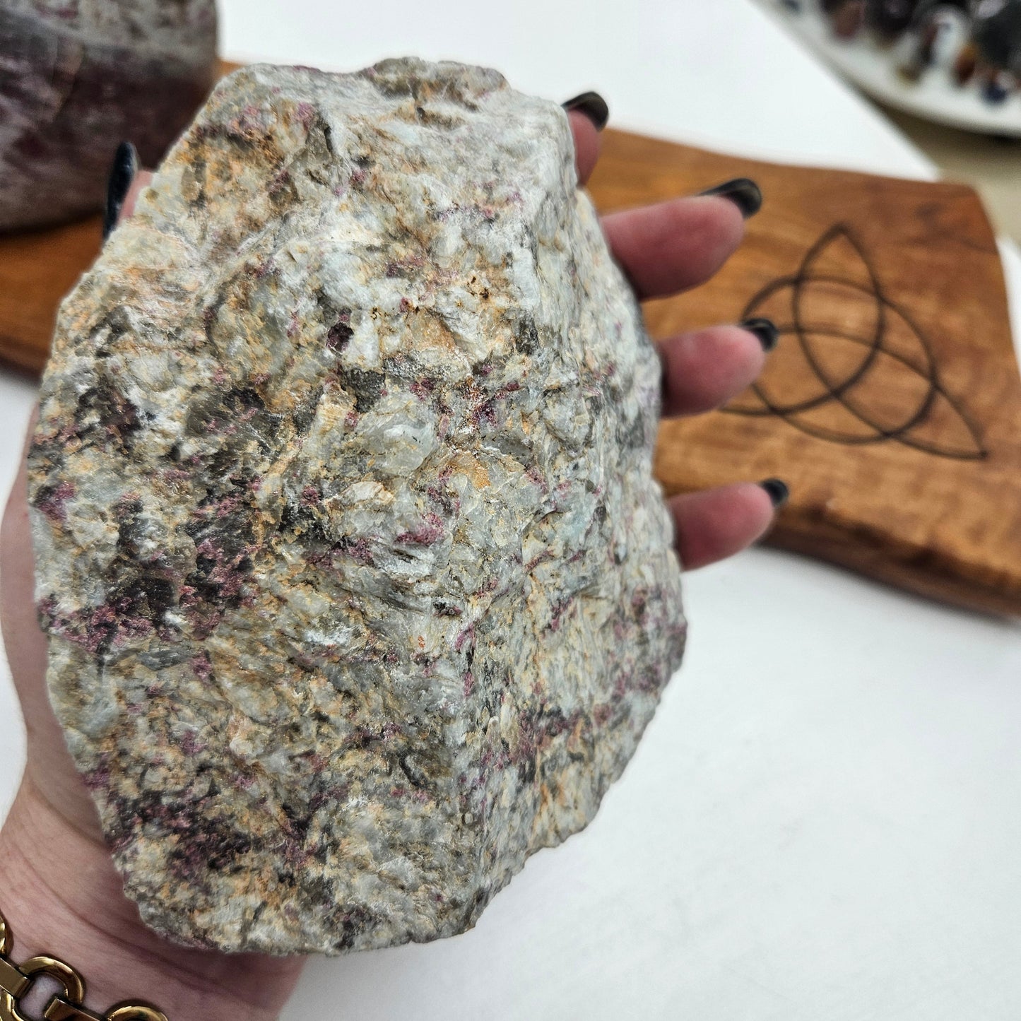 Crystal Freeform - Rubelite 1/2 polished
