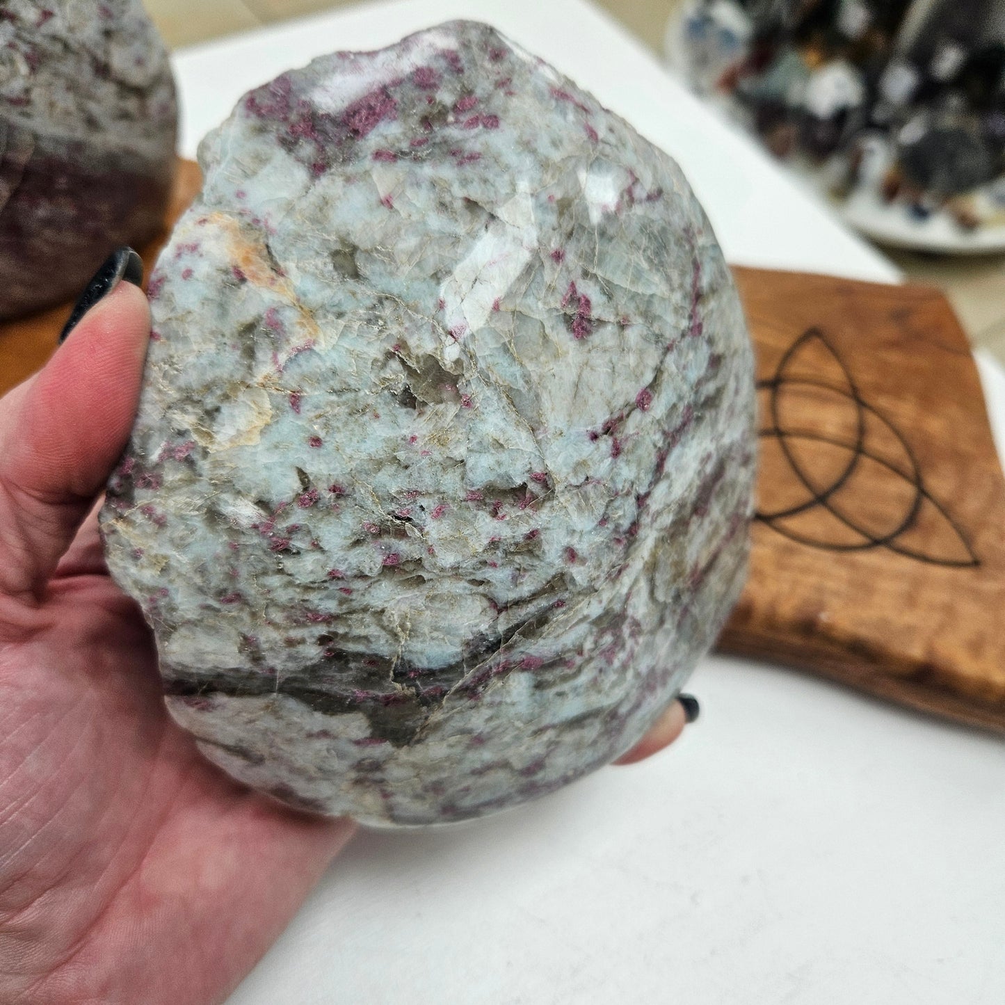 Crystal Freeform - Rubelite 1/2 polished