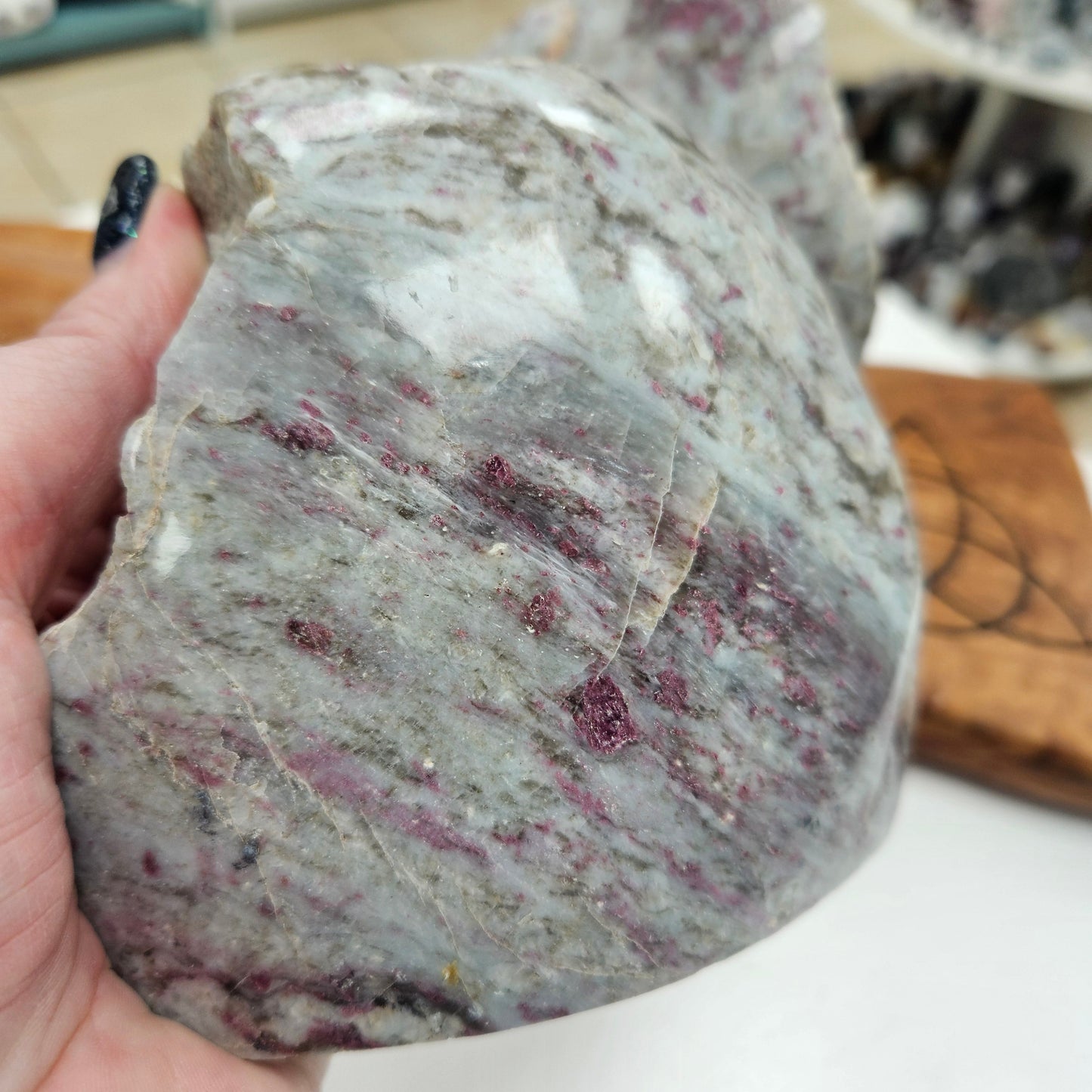 Crystal Freeform - Rubelite 1/2 polished