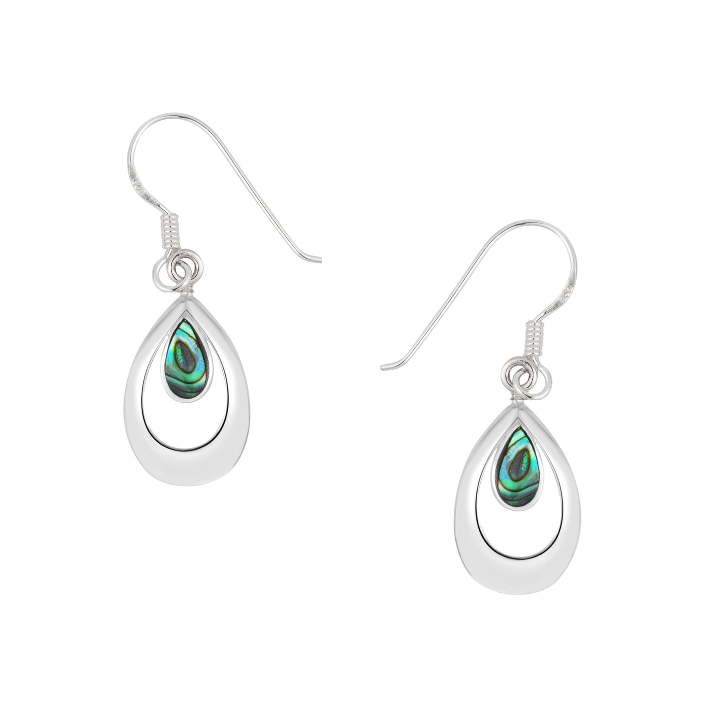 Silver Earrings - Abalone Shell