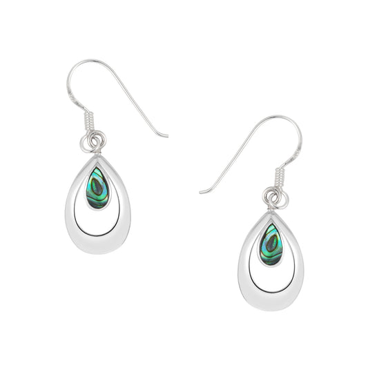 Silver Earrings - Abalone Shell