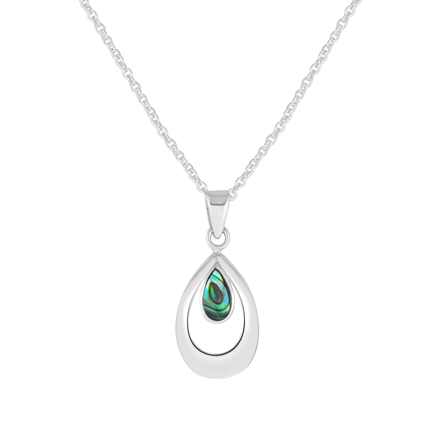 Silver Necklace - Abalone