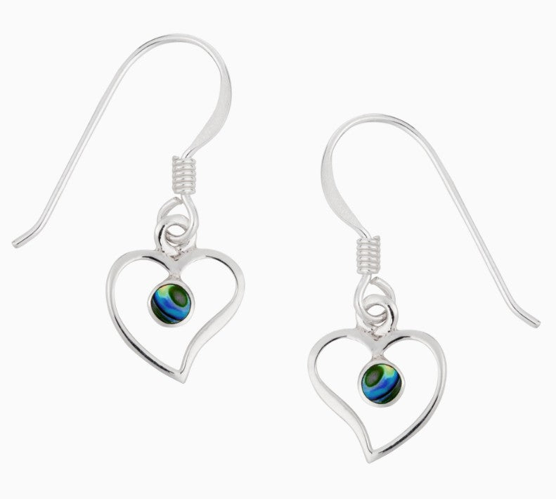 Silver Earrings - Abalone Shell