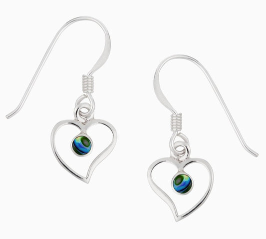 Silver Earrings - Abalone Shell