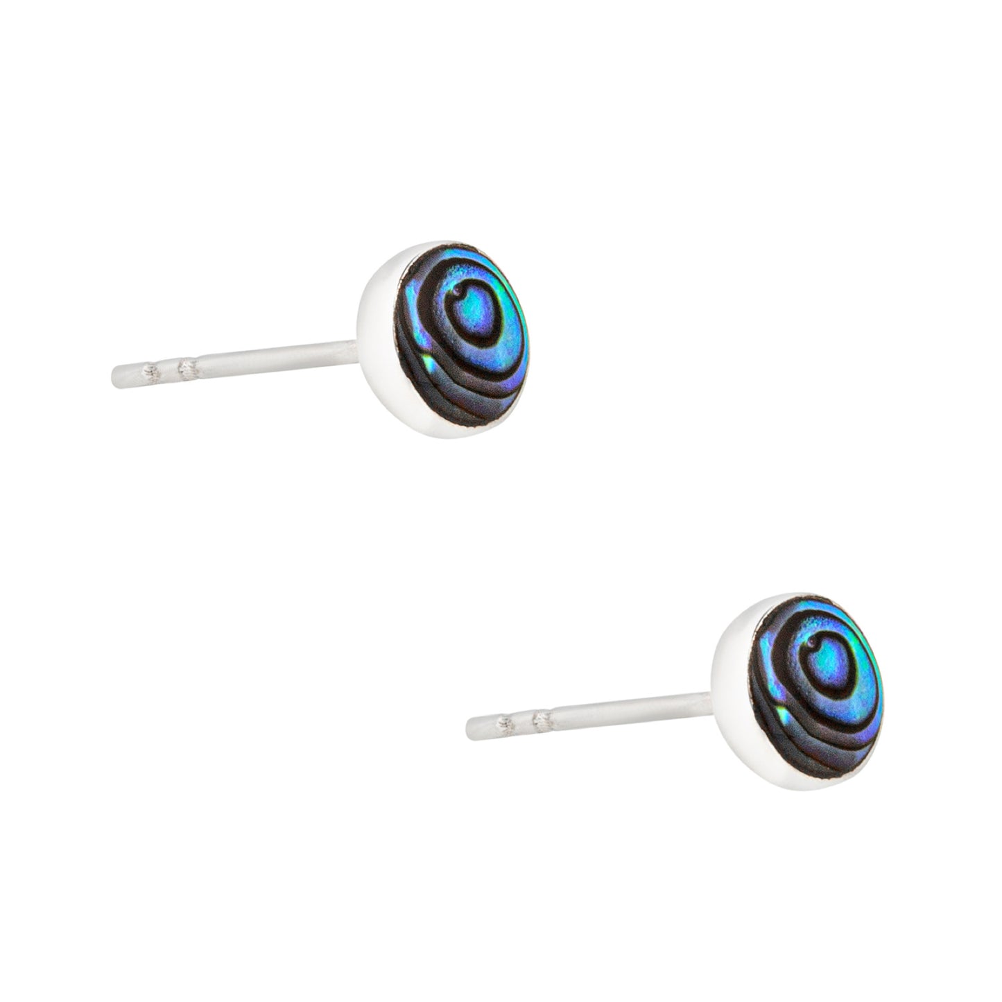 Silver Earrings - Abalone Shell
