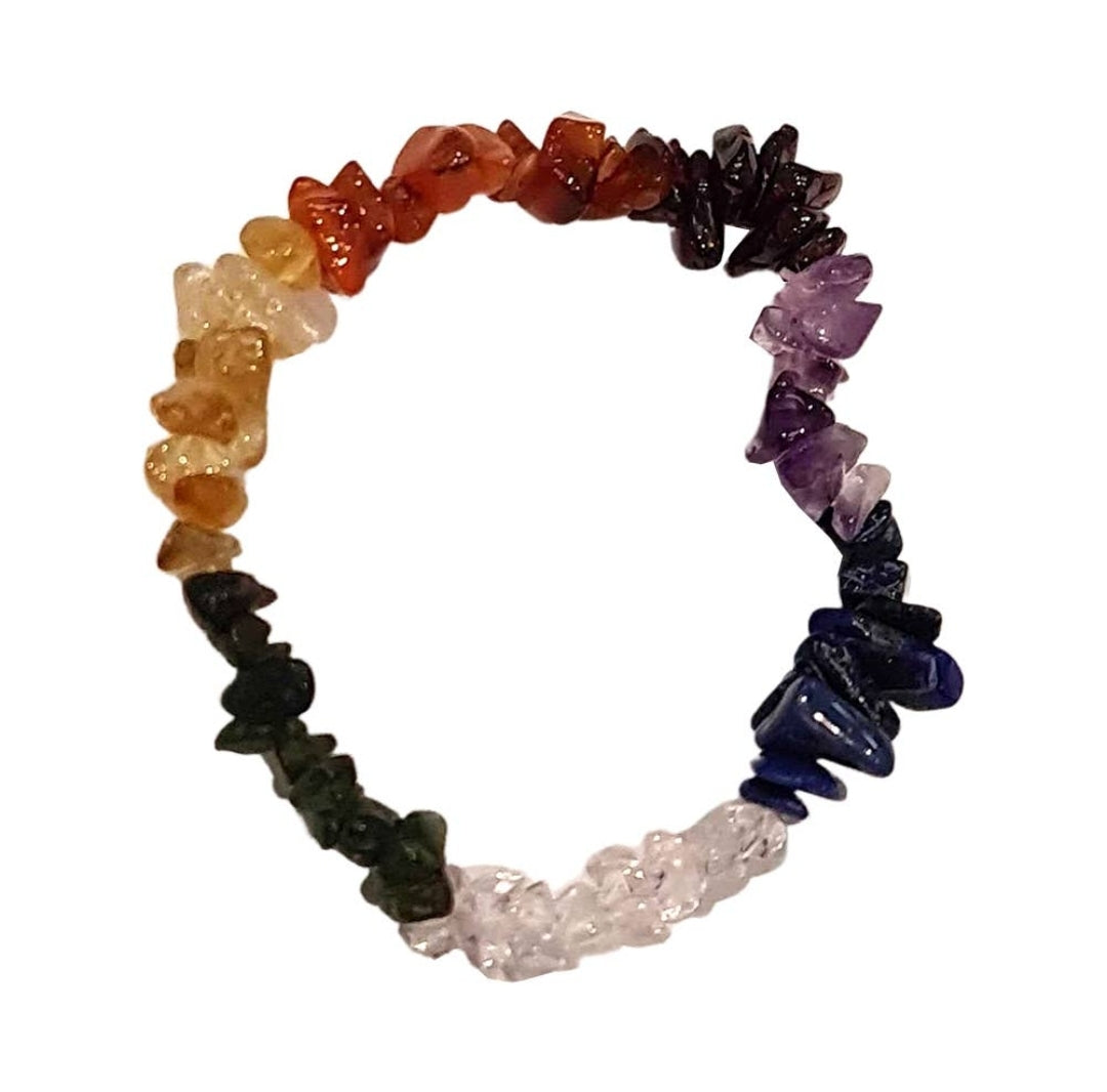 Crystal Chip Bracelet - 7 Chakra