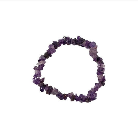 Crystal Chip Bracelet - Amethyst