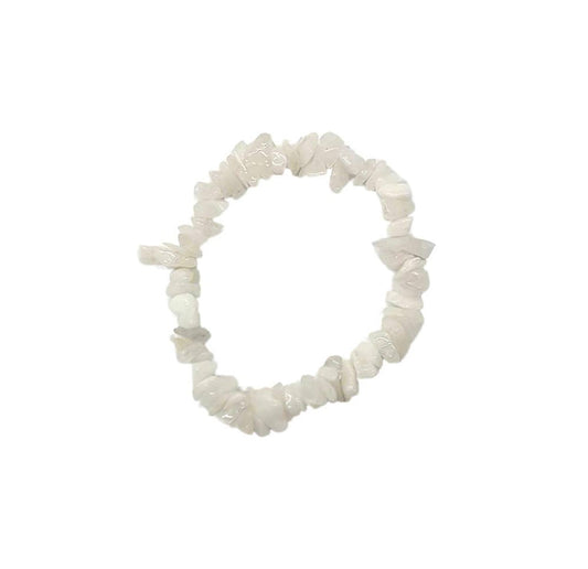 Crystal Chip Bracelet - White Agate