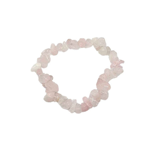 Crystal Chip Bracelet - Rose Quartz