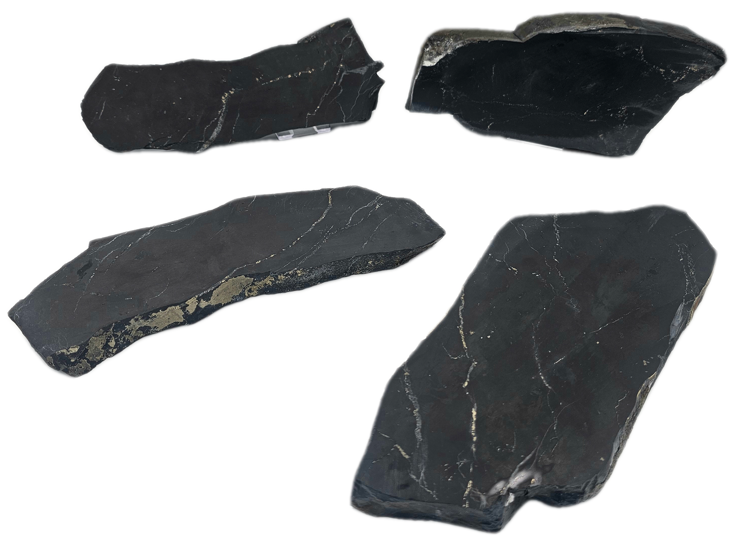 XL Shungite Slice with Pyrite Inclusions
