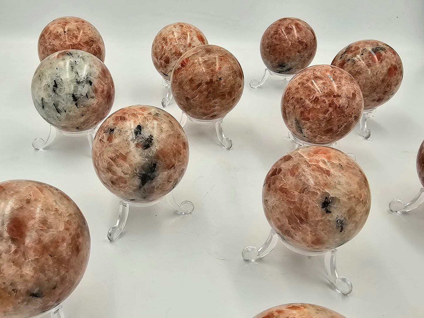 Crystal Sphere - Sunstone Moonstone