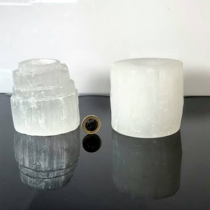 Selenite Tealight Candle Holder