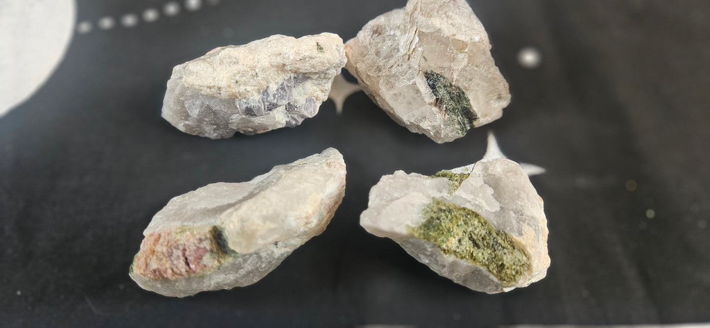 Colourful Tourmaline (various) on Matrix