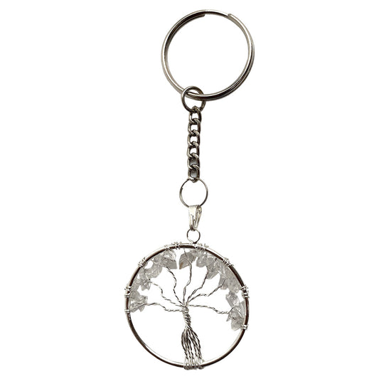 Crystal Tree of Life Chakra Keyring