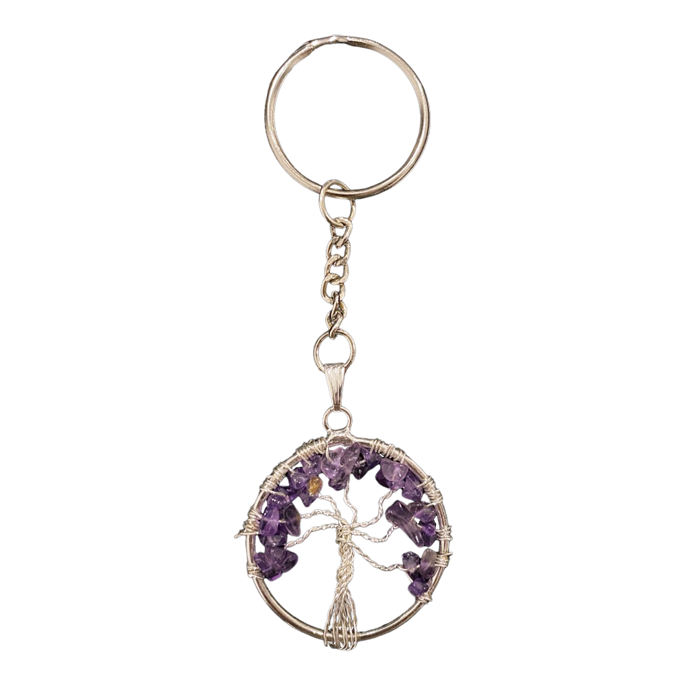 Crystal Tree of Life Keyring