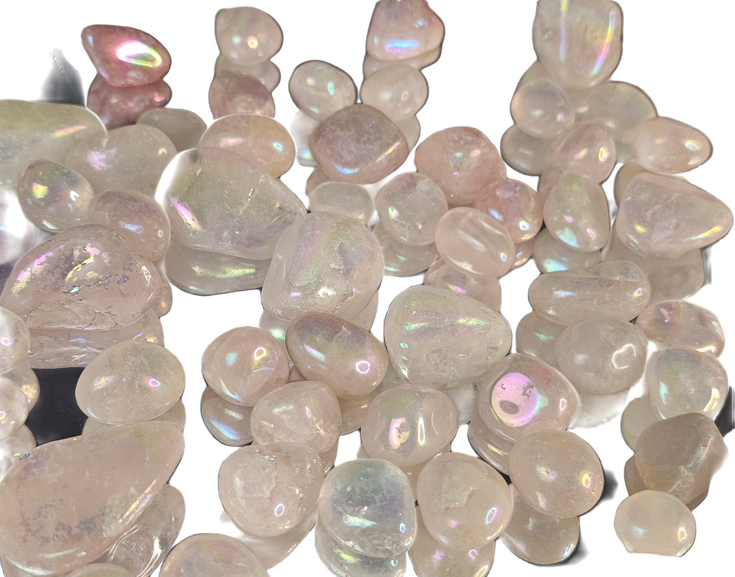 Crystals - Polished Tumble Stones - Aura Rose Quartz