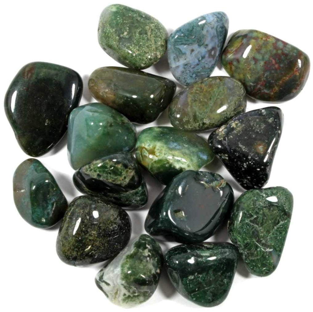 Crystals - Polished Tumble Stones - Moss Agate