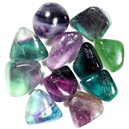 Crystals - Polished Tumble Stones - Rainbow Fluorite