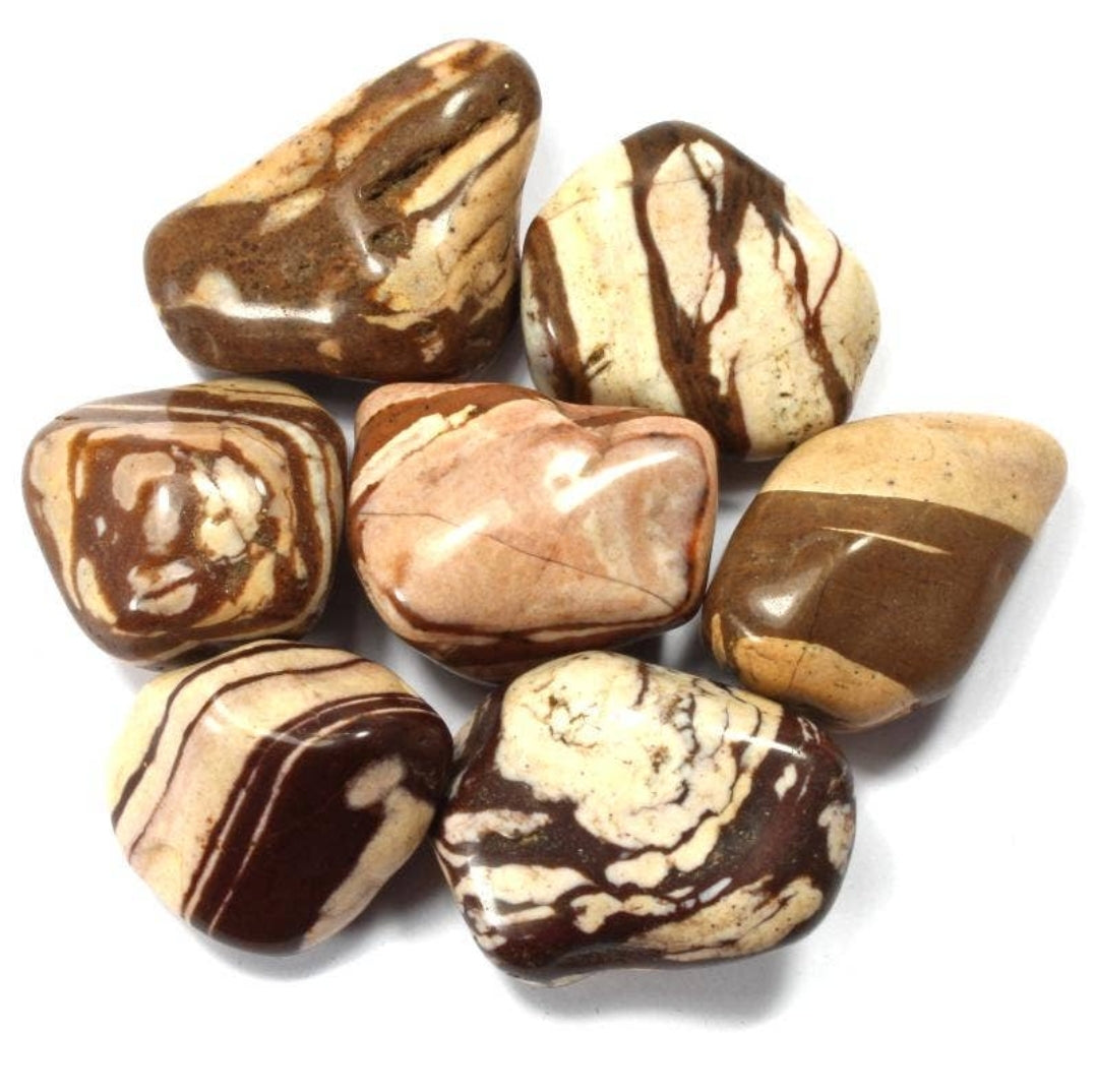 Crystals - Polished Tumble Stones - Red Zebra Jasper