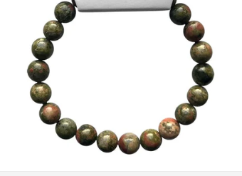 Crystal Bead Bracelet - Unakite
