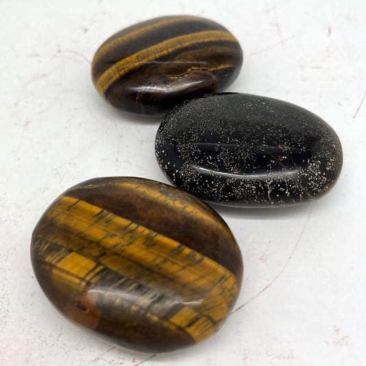 Crystals - Palm Stone - Tigers Eye