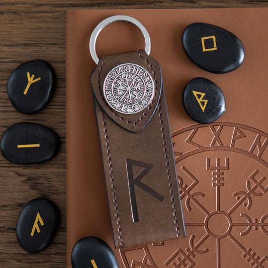 Keyring - Journey Viking Rune Faux Leather