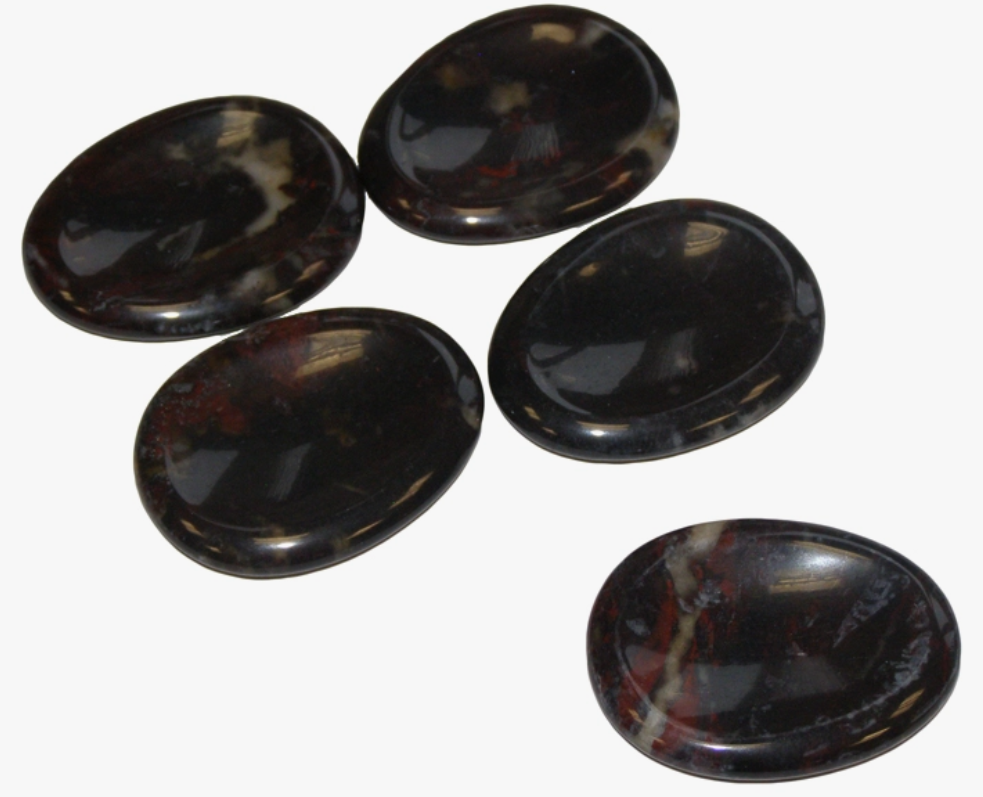 Crystal Worry Stone - Bloodstone