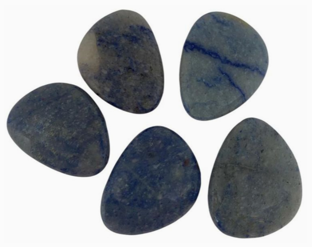 Crystal Worry Stone - Blue Quartz