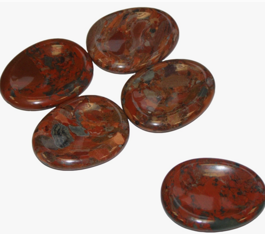 Crystal Worry Stone - Brecciated Jasper