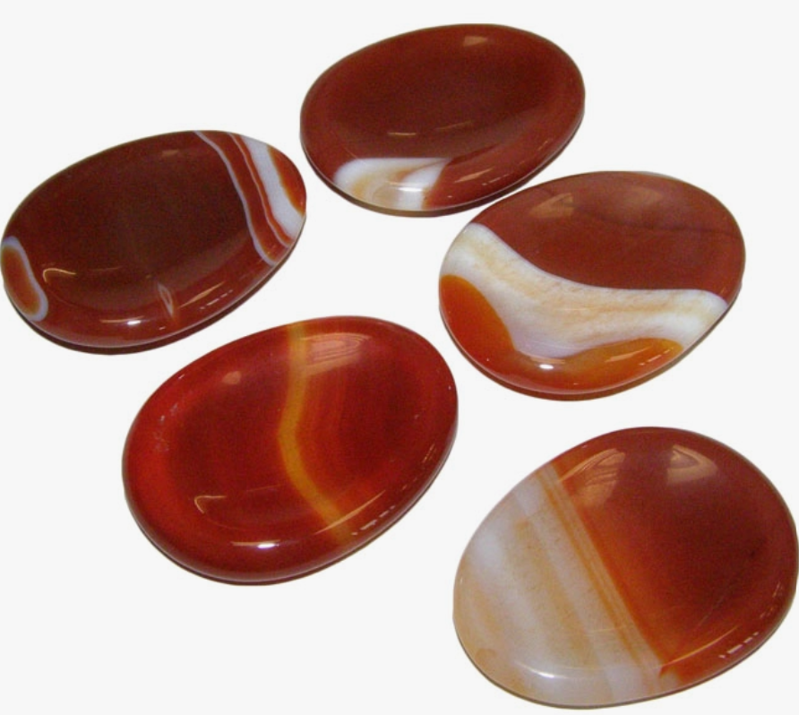 Crystal Worry Stone - Carnelian