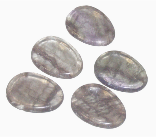 Crystal Worry Stone - Rainbow Fluorite