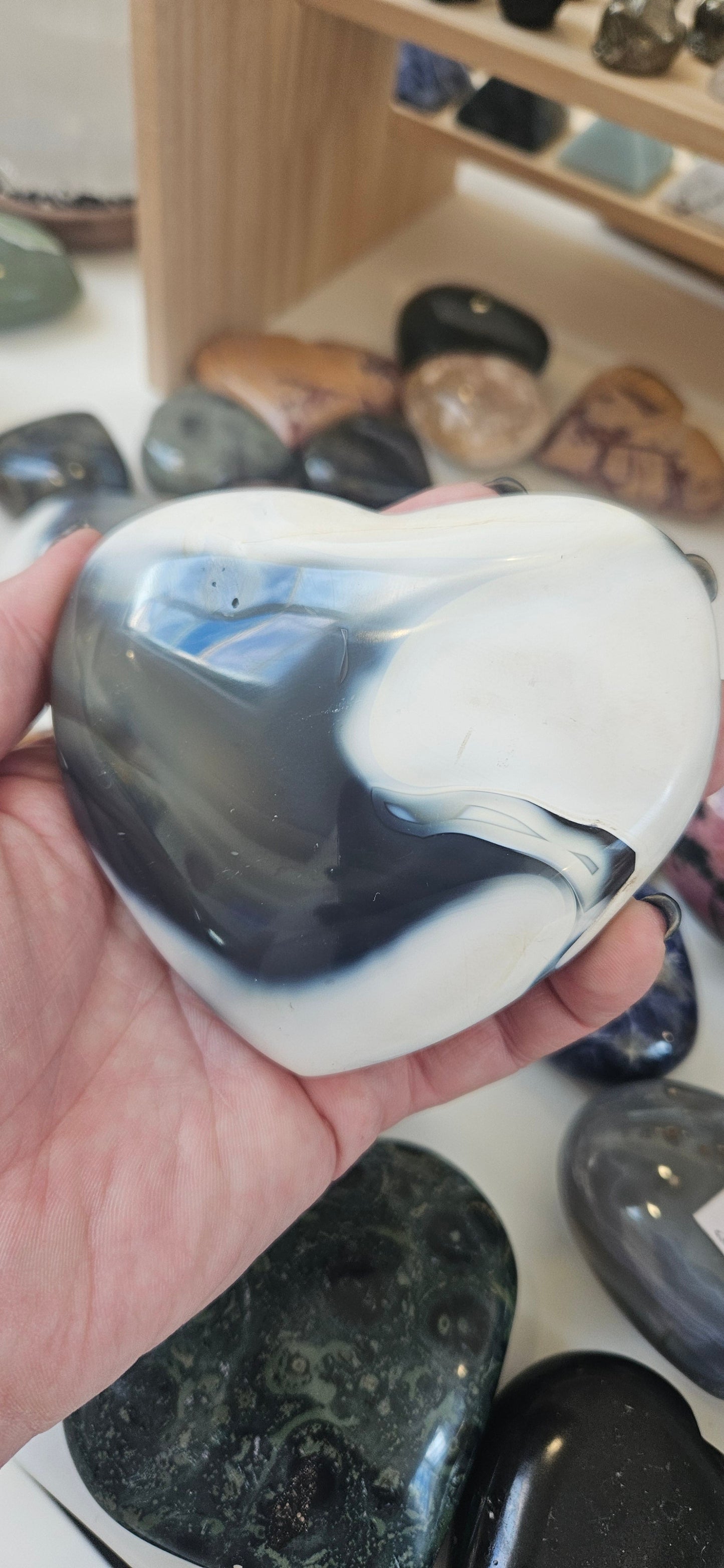 Crystal Heart - Orca Agate